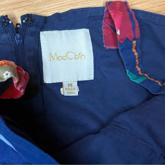 Mod Cloth floral navy/multi dress M a-line 50’s vintage style spring casual - Picture 4 of 7